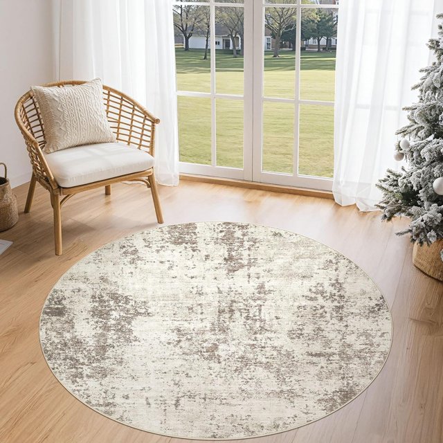 x Area Rug Living Room Rugs Washable Neutral Modern Abstract Soft Thin Large Rug Indoor Floor No Slip Rug Carpet for Bedroom Under Dining Table Home Office Decor Grey