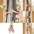 thumbnail image 2 of Binwennn Petite Poupée Lapin Boucle de Rideau Mignonne Sangle Dessin Animé Attaches Sans Perçage Rideaux Emf Rideaux Corail 84 Pouces de Long, 2 of 8