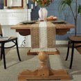 thumbnail image 2 of Coloody Farmhouse Table Runner Natural Burlap Table Runner Handmade Burlap Weave Table Runners Placemat, 11.8 x 70 inch (Brown), 2 of 8