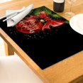 thumbnail image 2 of Kitchen Placemat Christmas Table Placemats Christmas Rustic Vintage Washable Table Mats, Kitchen Placemat, 2 of 4