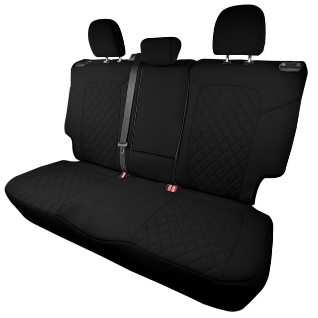 For 2021-2024 Ford Bronco Sport FH Group Neoprene Custom Fit Seat Covers Water Resistant Black - Rear Set