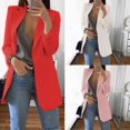 thumbnail image 4 of POINTERTECK Womens Open Front Blazer Long Sleeve Solid Slim Fit Work Office Cardigan Jacket S-XXL, 4 of 6