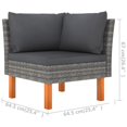 thumbnail image 4 of vidaXL 6 Piece Garden Lounge Set with Cushions Poly Rattan Grey, 4 of 4
