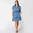 thumbnail image 4 of Devoted Taille Plus Femme mini robe en denim à manches courtes, 4 of 7