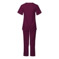thumbnail image 4 of EQWLJWE Nurse Scrubs Uniform Womens Scrubs for Women Set Clearance Nurse Scrubs Costume Women's Cool Stretch V-Neck Top and Cargo Pant Set Plus Size Halloween Scrubs, 4 of 6