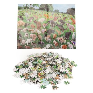 Chien à la pelle Puzzle, Chien en difficulté Réduction du stress Puzzles à la broche 101 Les chiots qui font caca 1000 Pièce pour la maison