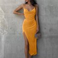 thumbnail image 1 of EGNMCR Robes d'Été pour Femmes Tendance 2024 Mode Robe de Printemps, d'Été et Décontractée pour Femme à une Épaule Sans Manches de Couleur Unie, 1 of 6