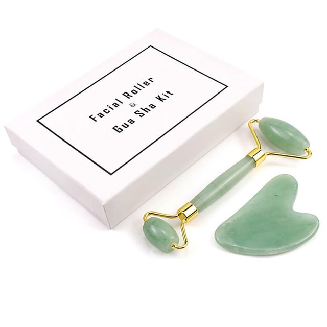 CEHVOM Rouleau de Massage Outil de Beauté Faciale Gua Sha Outil de Massage Facial
