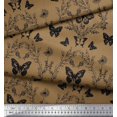 thumbnail image 3 of Soimoi Poly Georgette Fabric Leaves,Floral & Butterfly Print Fabric by Yard 42 Inch Wide, 3 of 3