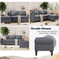 thumbnail image 4 of Walsunny Canapé Sectionnel Convertible Réversible de 73,6 Pouces, Canapé-Lit Sectionnel en L 3 Places avec Méridienne Réversible pour Petit Espace, Gris Foncé, 4 of 9
