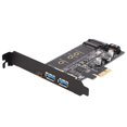 thumbnail image 2 of 2X Dual USB3.0 & Type-C M.2 PCIe Adapter M2 SSD SATA B Key to PCI-E Controller Converter Riser Card for 2280 2260 2242, 2 of 5