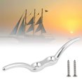 thumbnail image 3 of 2.5 Inch 316 Stainless Steel Marine Boat Flagpole Cleat Hook with Screws, 3 of 8