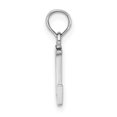 thumbnail image 2 of Diamond2Deal 14K White Gold Block Letter L Initial Pendant for Women, 2 of 6