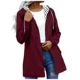thumbnail image 1 of Mgmyaa Imperméable Long pour Femme, Manteau de Pluie Léger à Capuche, Coupe-Vent, Trench, Randonnée Plein Air, 1 of 6
