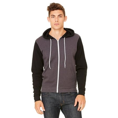 Bella + Canvas Unisex Poly-Cotton Fleece Full-Zip Hoodie