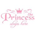 thumbnail image 1 of VogueV Princess Wall Decal - Removable Floral Door Sticker Pink, 1 of 2