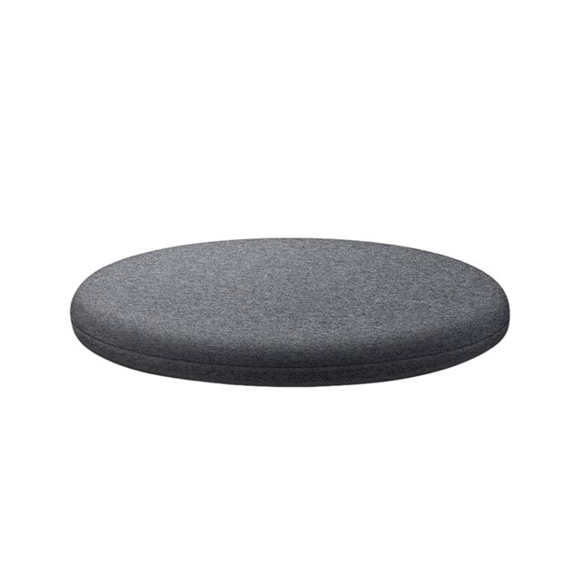 Baohd Coussin de Chaise Doux Confortable et Doux pour la Peau Grand Application Coussin Rond Gris Foncé 40cm 1Ensemble