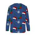 thumbnail image 5 of Costumes de Noël en Liquidation Mode Femmes Imprimé Manche Confortable Respirant Chandail à Col Rond Chandail Grande Taille pour Femmes, 5 of 5