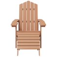 thumbnail image 2 of vidaXL Garden Adirondack Chair with Footstool & Table HDPE Brown, 2 of 4