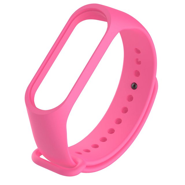 ziyahi Bracelet de Remplacement Bracelet de Poignet Flexible Bande Ronde Bracelet de Poignet Intelligent Résistant à l'Usure Bracelet de Montre Bracelet de Sport Remplacement pour Mi 3 Rouge Rose