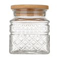 thumbnail image 2 of YAOMOBB Airtight Glass Jar Vintage Pattern Glass Storage Jar Bamboo Lid Large Capacity Kitchen Storage Container Good Sealing, 2 of 7