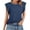 Navy, variant on LOVZFMLL Women's Summer Tops Ruffle Sleeveless Blouses Casual Crew Neck Tops Trendy Loose Holiday T-Shirts Dressy Shirts Green XXL
