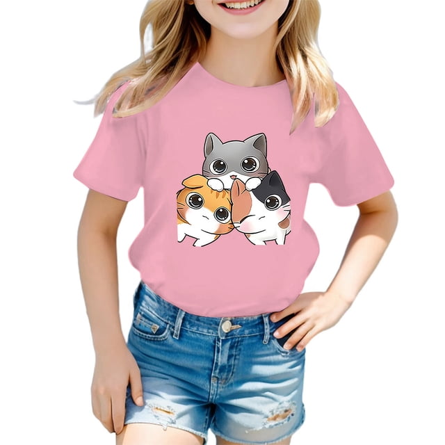 Girls Ruffle Long Sleeve Shirt Long Sleeve Thermal Shirt Girls 2t Girls Cat Top Kids Long Sleeve Tops Packs Shorts for Girls Size 6 Cat And Tops Girls 2t Long Sleeve Shirts Girls