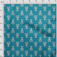 thumbnail image 4 of oneOone Velvet Sky Blue Fabric Block Craft Projects Decor Fabric Printed By The Yard 58 Inch Wide-LW, 4 of 5