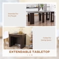 thumbnail image 4 of HOMCOM Folding Dining Table, Kitchen Table for Small Spaces Brown, 4 of 10