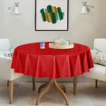 thumbnail image 3 of Nappe Ronde en Plastique Transparent Vinyle PVC Protège-Nappe Anti-Déversement d'Huile Essuyable Propre Housse de Table pour Tables à Manger Fêtes Camping Cristal Clair, 3 of 7