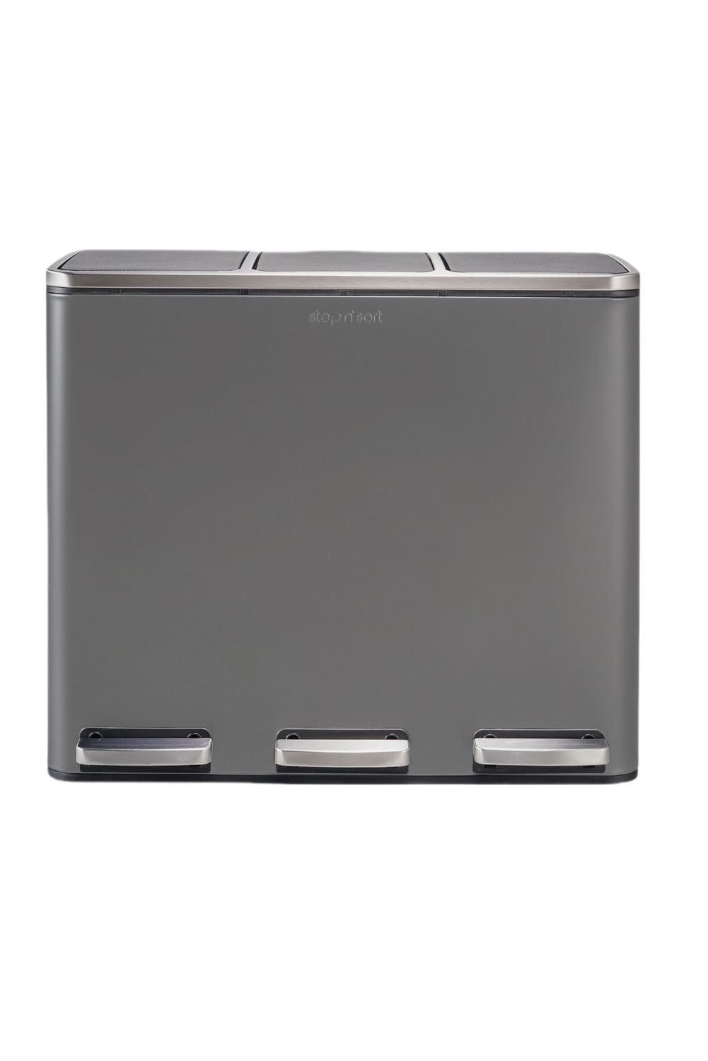 The Step N' Sort 3 x 18L, Triple Compartment Trash and Recycling Bin
