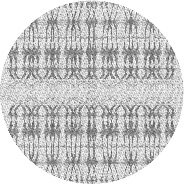 Ahgly Company Tapis Rond Lavable en Machine Intérieur Transitionnel Gris Platine, 8 Pieds Rond