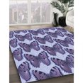 thumbnail image 3 of Ahgly Company Tapis d'Intérieur Lavable en Machine Rectangle Transitionnel Bleu, 3 Pieds x 5 Pieds, 3 of 7