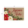 thumbnail image 2 of Paillasson En Coco Joyeuses Fêtes - Poinsettia, 2 of 3