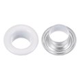 thumbnail image 4 of Unique Bargains 100PCS Grommets Eyelets 1/4 Inch (6mm) ID Hole Metal Self Backing Eyelet with Washers for Leather White, 4 of 7
