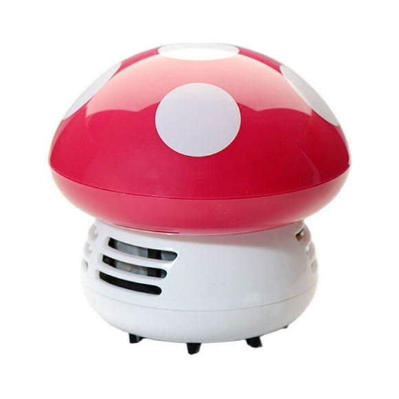 AMERTEER Vacuum Mini Cleaner Desk Desktop Table Crumb Dust Sweeper Tabletop Mushroom Portable Handheld Cordless Tiny Small