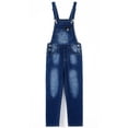 thumbnail image 1 of KIDSCOOL SPACE Boy Girl Overall, Large Pockets Soft Washed denim Jumpsuit,Blue,8-9 Years, 1 of 8