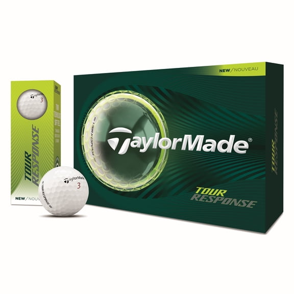 TaylorMade Tour Response Golf Balls, One Dozen, White