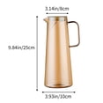 thumbnail image 3 of LutIedan Glass Pitcher with Lid Cold Water Jug Iced Tea Pitcher Lemon Infuser for Iced Tea Drinks Parties Dishwasher Safe, 3 of 5