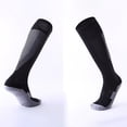thumbnail image 2 of Mens Socks Adult Male Compression Stockings for Men plus Size Soft Elastic Knee Length Football Socks Men Thick Stockings Adult Non Clothes(Black,One Size), 2 of 4