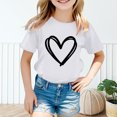 thumbnail image 4 of WEAIXIMIUNG T-Shirt Fille d'Anniversaire Enfants Fille Mignonne Graphique Col Rond Manches Courtes Tee Été Décontracté T-Shirt 110, 4 of 6