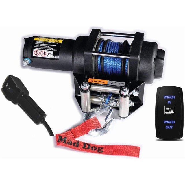 Mad Dog 4500LB Winch Mount Combo w/Synthetic Rope Polaris '20-22 Full-Size 1000 Ranger Premium/Premium Crew/EPS