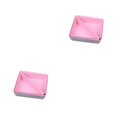 thumbnail image 2 of QualitChoice Home Hotel Felt Keys Tapes Phone Watch Storage Box Living Room Drawer Pens Remotes Jewellery Organizer Container Light Grey Pink 2PCS, 2 of 6