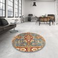 thumbnail image 3 of Ahgly Company Indoor Rectangle Abstract Brownish Green Geometric Area Rugs, 8' x 10', 3 of 6