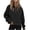 Black, variant on QUYUON Women Half Zip Hoodie Cropped Sweatshirts Womens Pullover Quarter Zip Long Sleeve Soft Lightweight Crop Tops Fleece Jackets Sweaters Sweatshirts Hoodies Outwear Coat Black XL