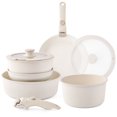 thumbnail image 1 of Refurbished Caannasweis 9535-6PCS-Beige 13 Pieces Stackable Nonstick Cookware Sets Removable Handle Induction Pots & Pans, 1 of 4
