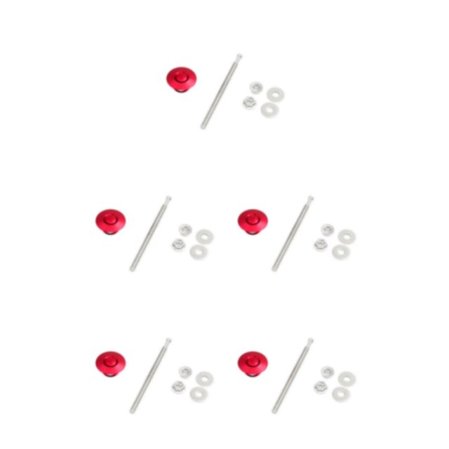 Ruiboury Lightweight Hood Lock For Car Modification Security Sleek Affordable red DP17-32 5Set