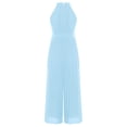 thumbnail image 4 of Sxiwei Combinaison Plissée Sans Manches pour Filles avec Perles et Strass Robes de Filles Bleu Ciel 14, 4 of 5