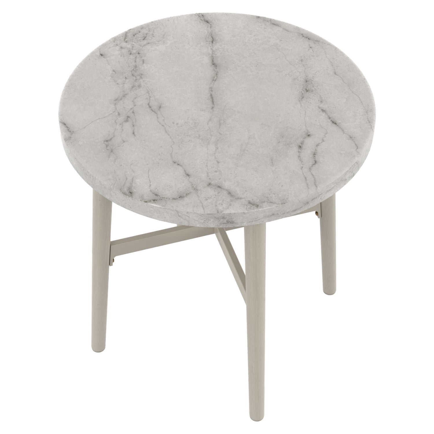 Ensemble causerie extérieur en acier 3 pièces avec coussins Lasso HOMETRENDS, brun