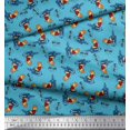 thumbnail image 3 of Soimoi Japan Crepe Satin Fabric Text,Rugby Ball & Bird Cartoon Decor Fabric Printed Yard 42 Inch Wide, 3 of 3